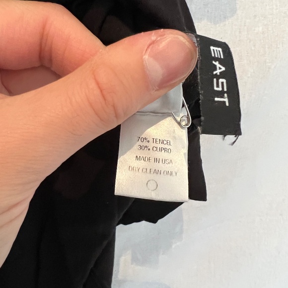 Baja East - Black Liquid Silk T-Shirt - Unisex Chic Draped Tunic - 80% OFF SALE! - Picture 7 of 7